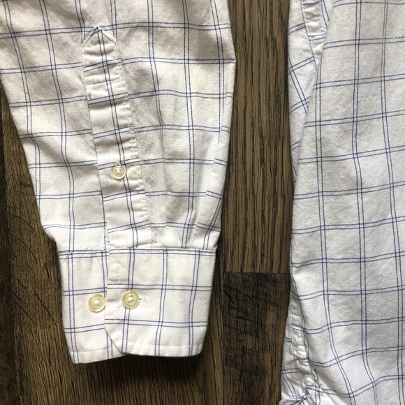IZOD | White/Blue Windowpane Button Down Shirt szL - Picture 3 of 7